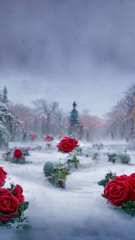 exquisite roses blooming amidst a blanket of pristine white snow – The Daily Worlds