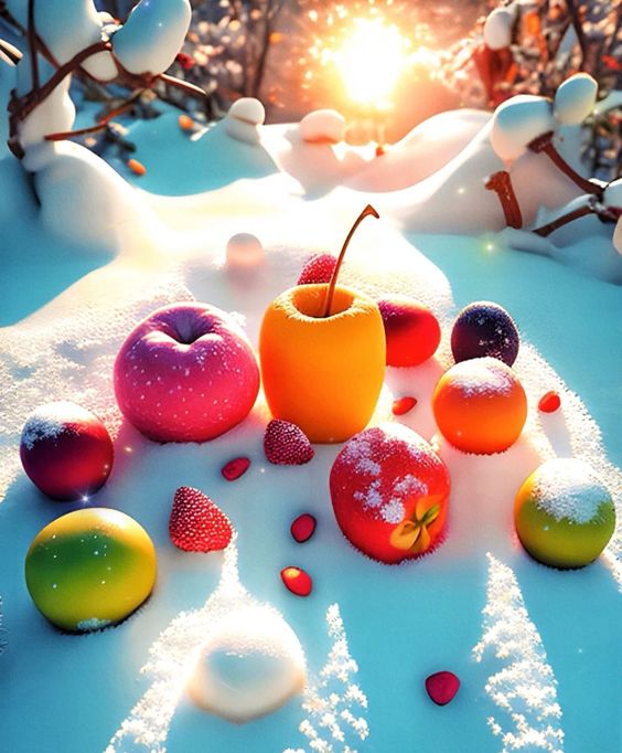 The peaceful beauty of the strawberry garden covered in a blanket of snow leaves everyone enchanted. – The Daily Worlds