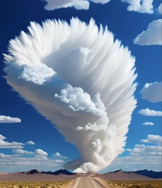 Revealing a cloud-filled image that shows the limitless creativity of nature.