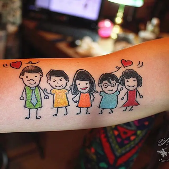 Elegantly Symbolic Family Union Tattoos – Amazing Xanh