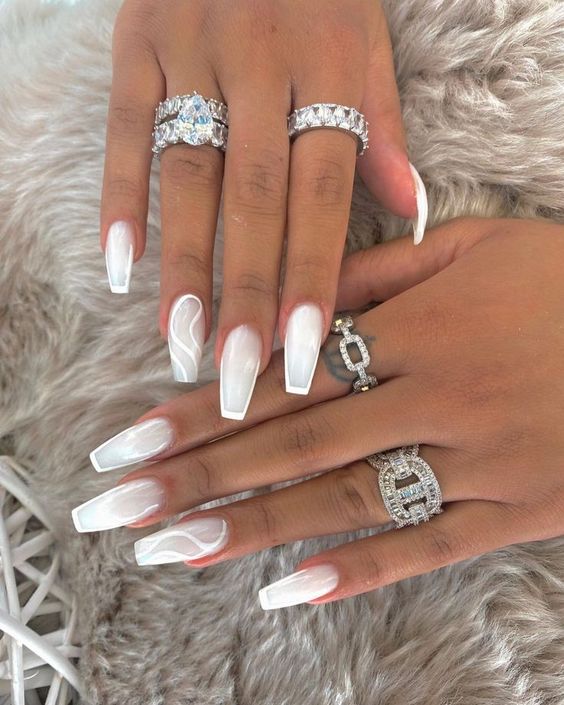 55+ Gorgeous Milky White Nail Polish Designs 2023