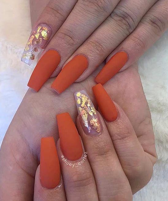 Acrylic Coffin Fall Nail Designs