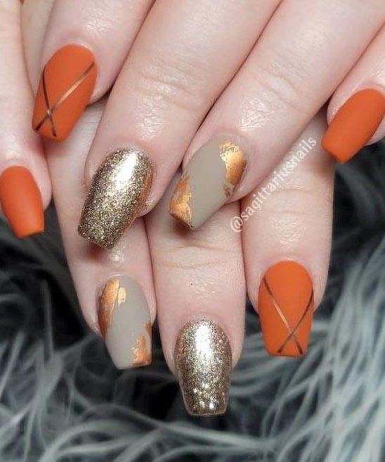 Fall Colors Acrylic Nails