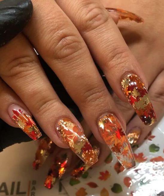 Fall Short Acrylic Nail Ideas