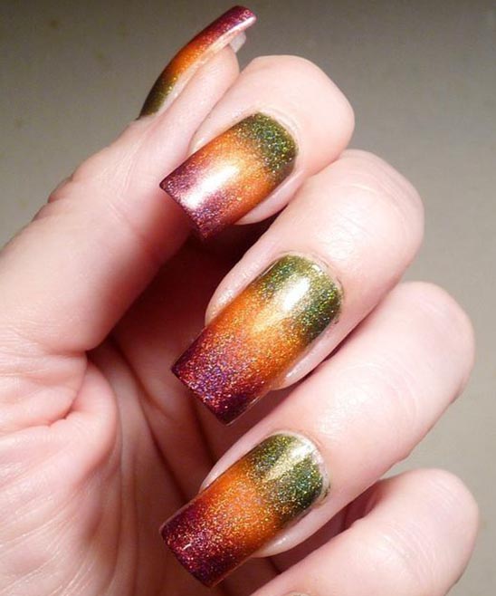 Long Fall Acrylic Nails