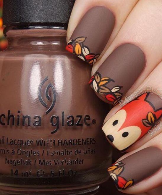 Pretty Fall Acrylic Nails