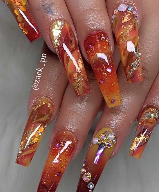 Short Acrylic Fall Nail Ideas