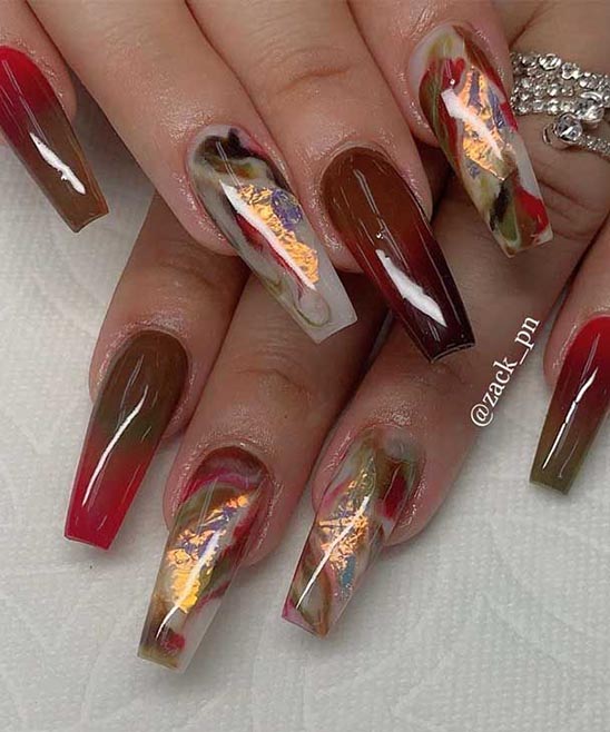 Short Acrylic Fall Nails