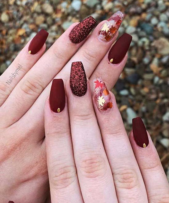 Simple Fall Acrylic Nail Ideas