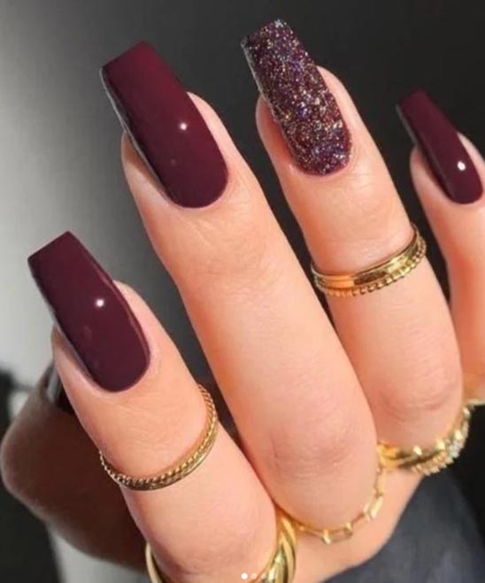 Square Fall Acrylic Nails