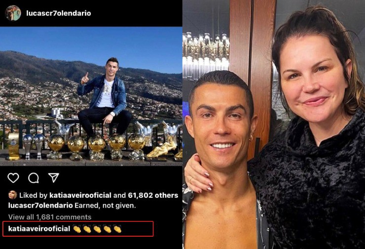 Katia Aveiro, Ronaldo's older sister, supported the ironic article about Messi