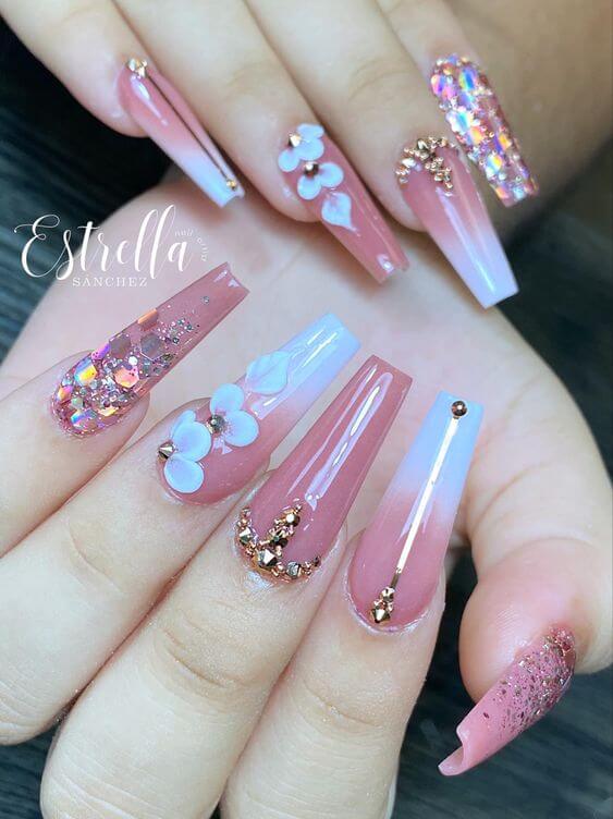 20+ Fun Ballerina Nail Shapes That Add A Playful Aura To Your Manicures - 111