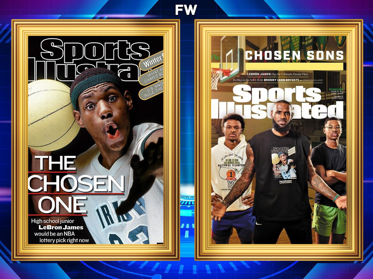 LeBron James' Iconic 'Chosen One' Cover Got A Tribute From Sports Illustrated With Bronny And Bryce As 'The Chosen Sons' On A Recent Cover