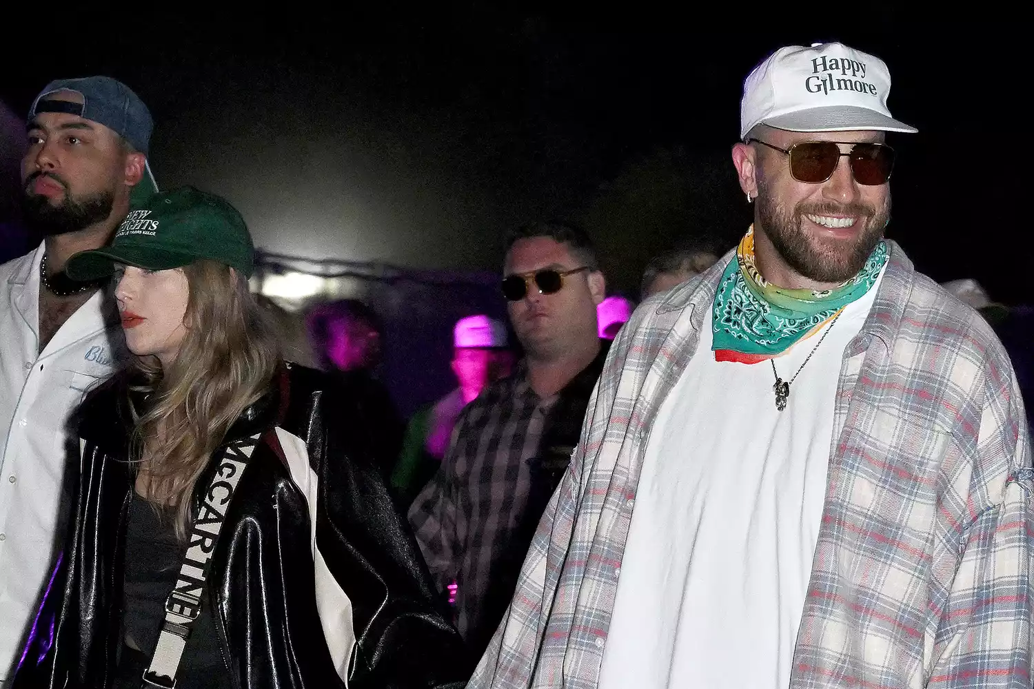 Taylor Swift and Travis Kelce at Neon Carnival held during the Coachella Music and Arts Festival on April 13, 2024 in Thermal, California. 