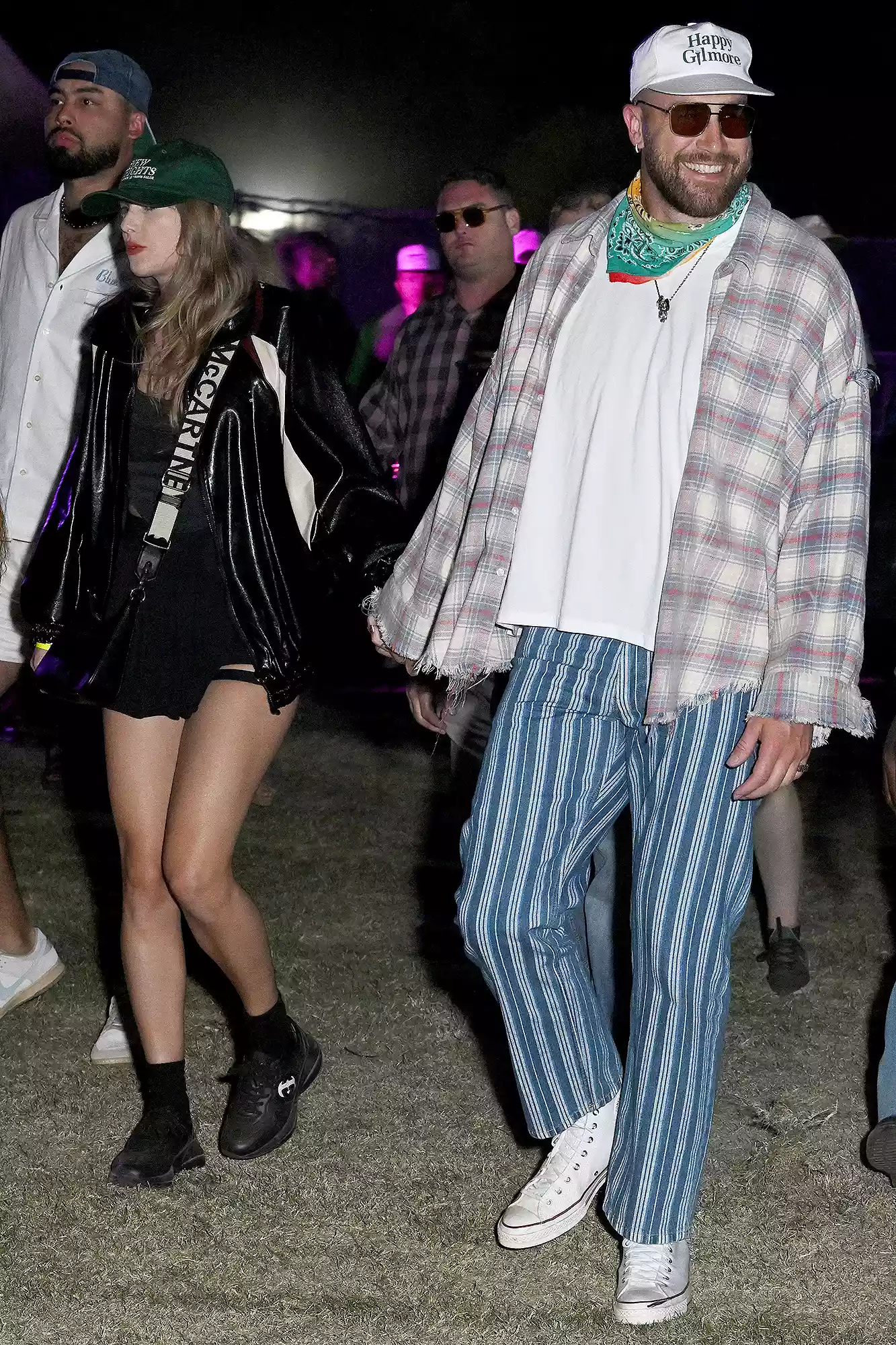 Taylor Swift and Travis Kelce at Neon Carnival held during the Coachella Music and Arts Festival on April 13, 2024 in Thermal, California. 