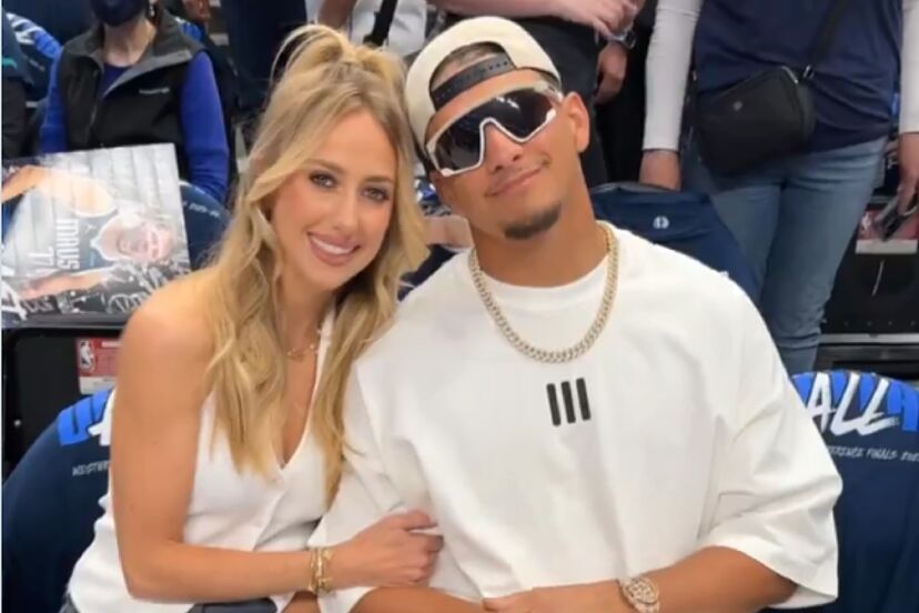 Patrick Mahomes and Brittany Mahomes steal the spotlight at  Mavs-Timberwolves Game 3 | Marca