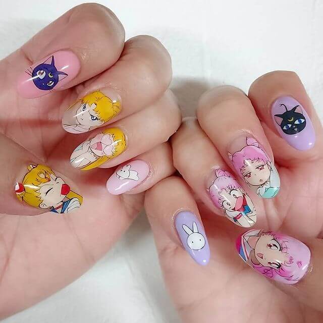 20+ Nail Designs That A Sailor Moon Fan Should Not Miss - 139