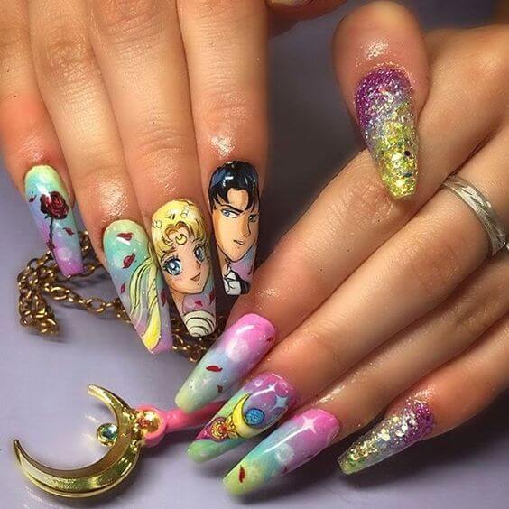 20+ Nail Designs That A Sailor Moon Fan Should Not Miss - 173