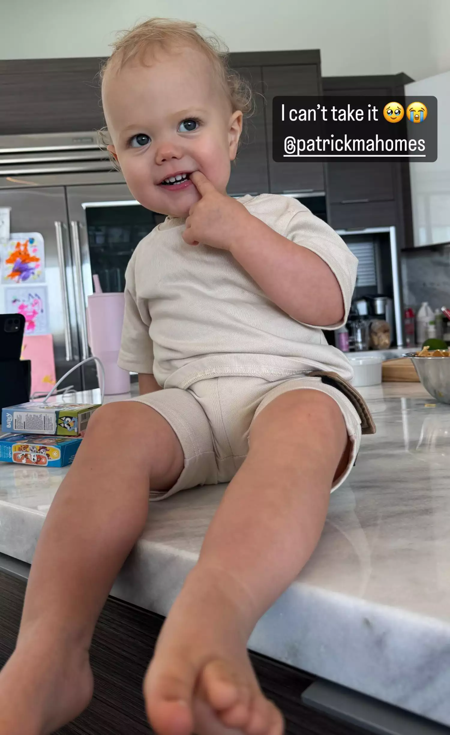 Brittany Mahomes Posts Adorable Video of Son Bronze Trying to Say Bluey