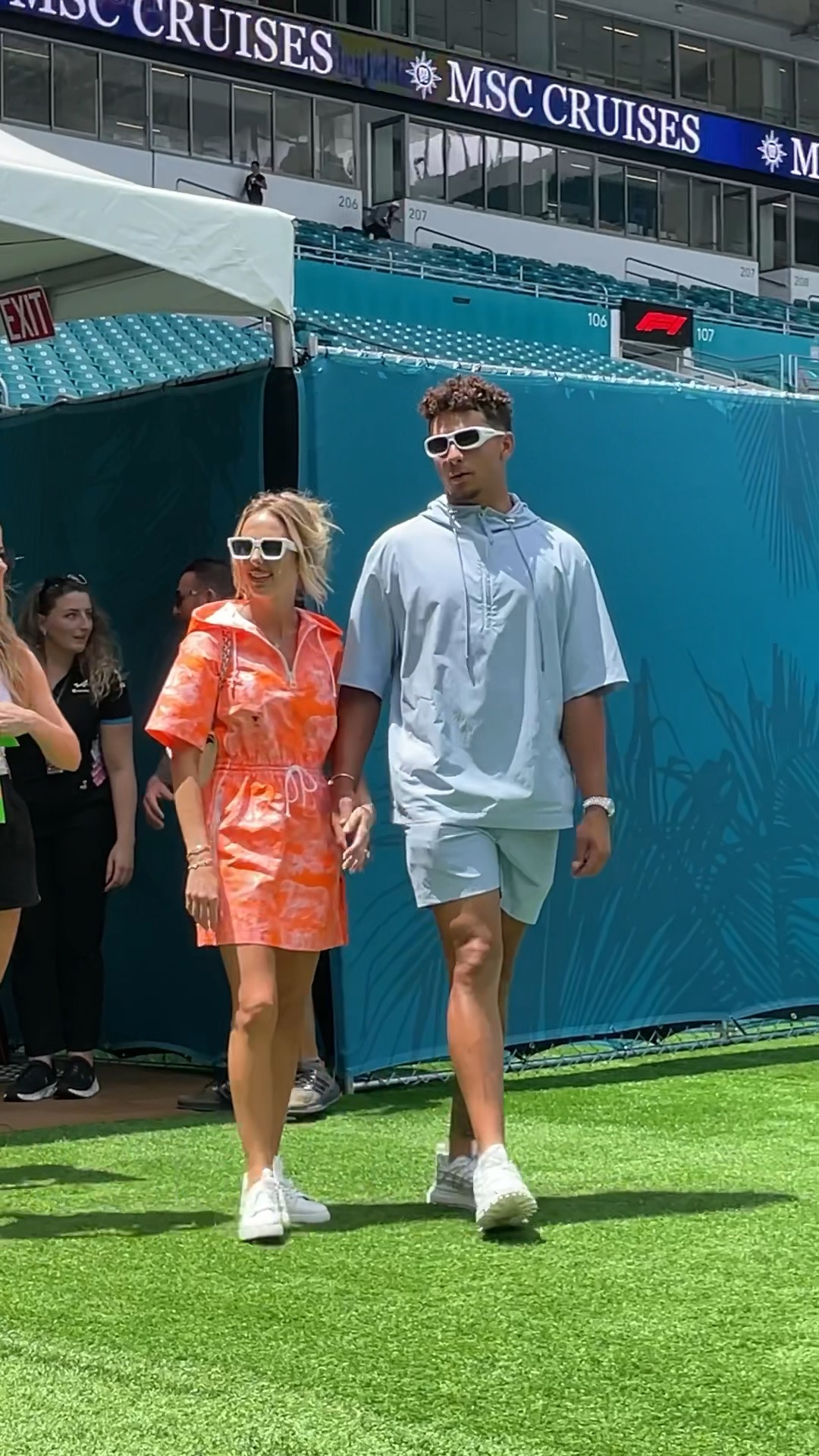 Patrick and Brittany Mahomes arrive at the Miami Grand Prix. ️  #patrickmahomes #f1 #miamigp - YouTube