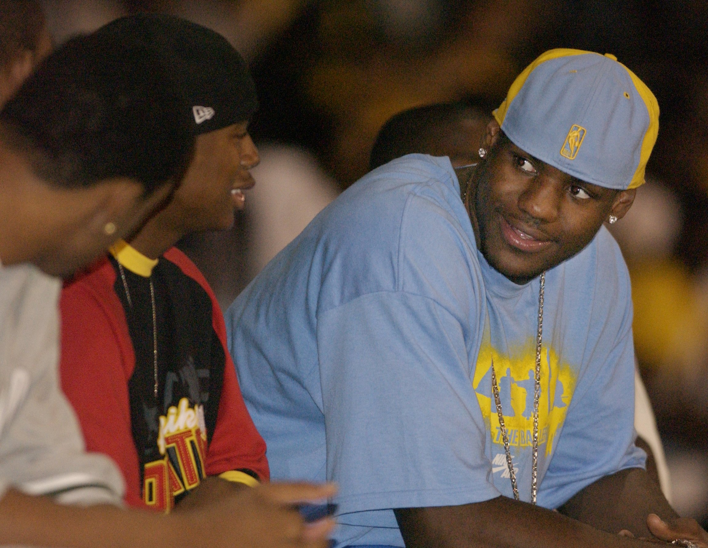 LeBron James at a recent Friday night football game between his alma mater, SVSM and Archbishop Hoban.  FRIDAY SEPTEMBER 12, 2003  (BILL KENNEDY/PLAIN DEALER)