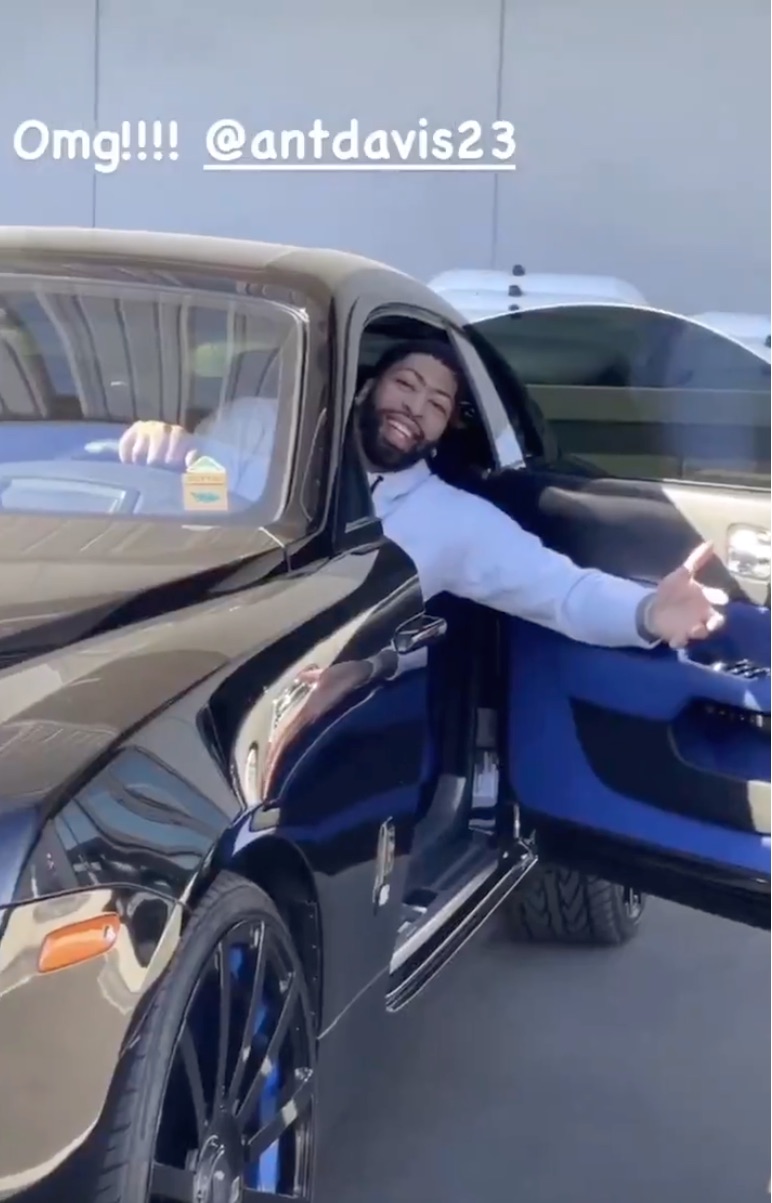 Davis was filmed in his Rolls-Royce by former Lakers teammate Kyle Kuzma