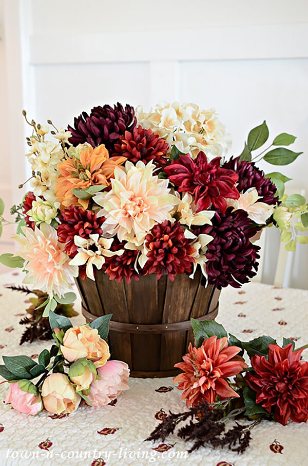 Silk Fall Beautiful Flower Display